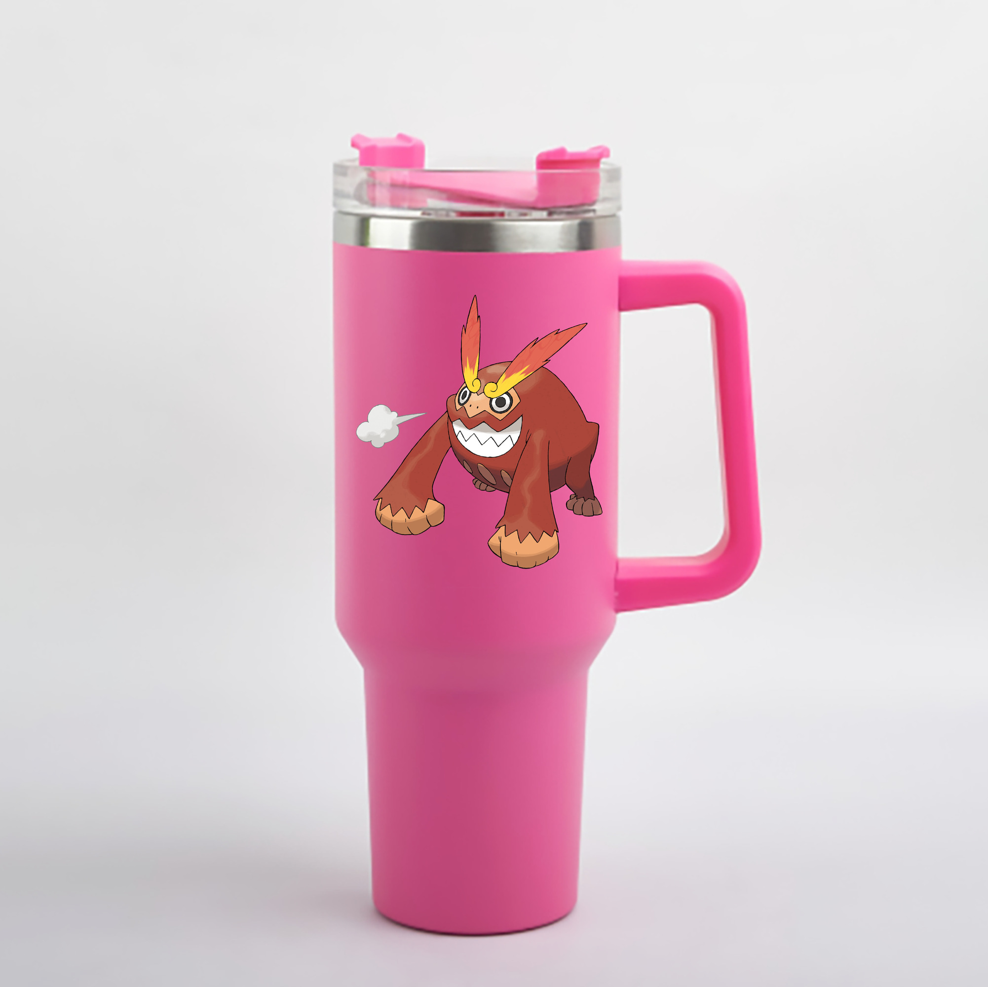 （画像用） ポケットモンスター Pokémon 1200mL車用タンブラー - クリスタルステッカー（プラスチックストロー付き）